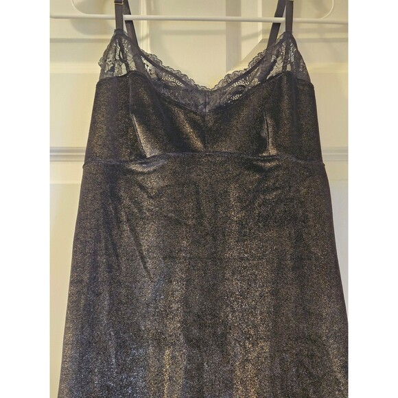 Adore Me Lingerie Top Velvet Black & Gold Size Medium Tank Top Lace Soft Sexy - Picture 2 of 7